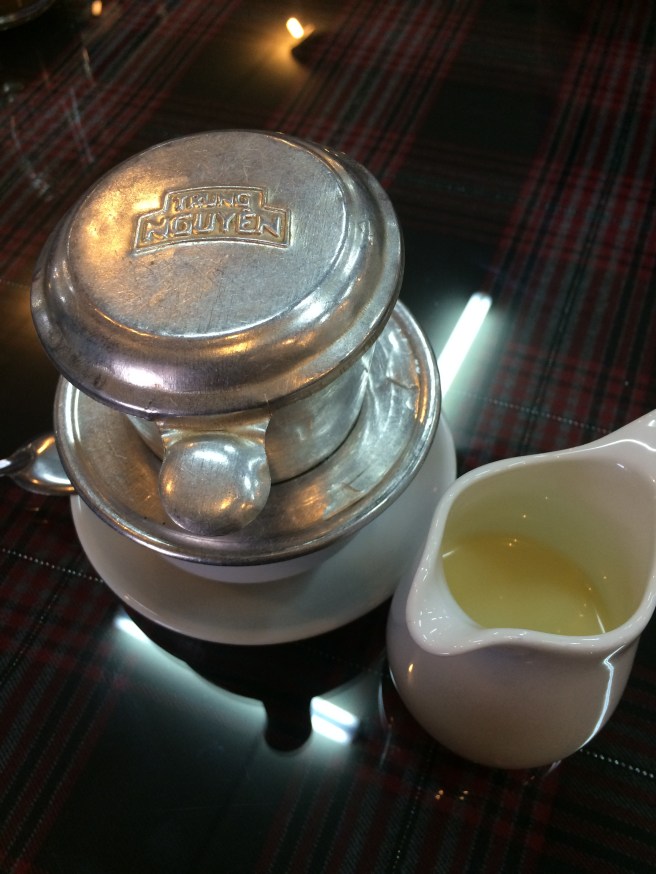 My favourite time of the day ... Vietnamese drip coffee with sweetened condensed milk